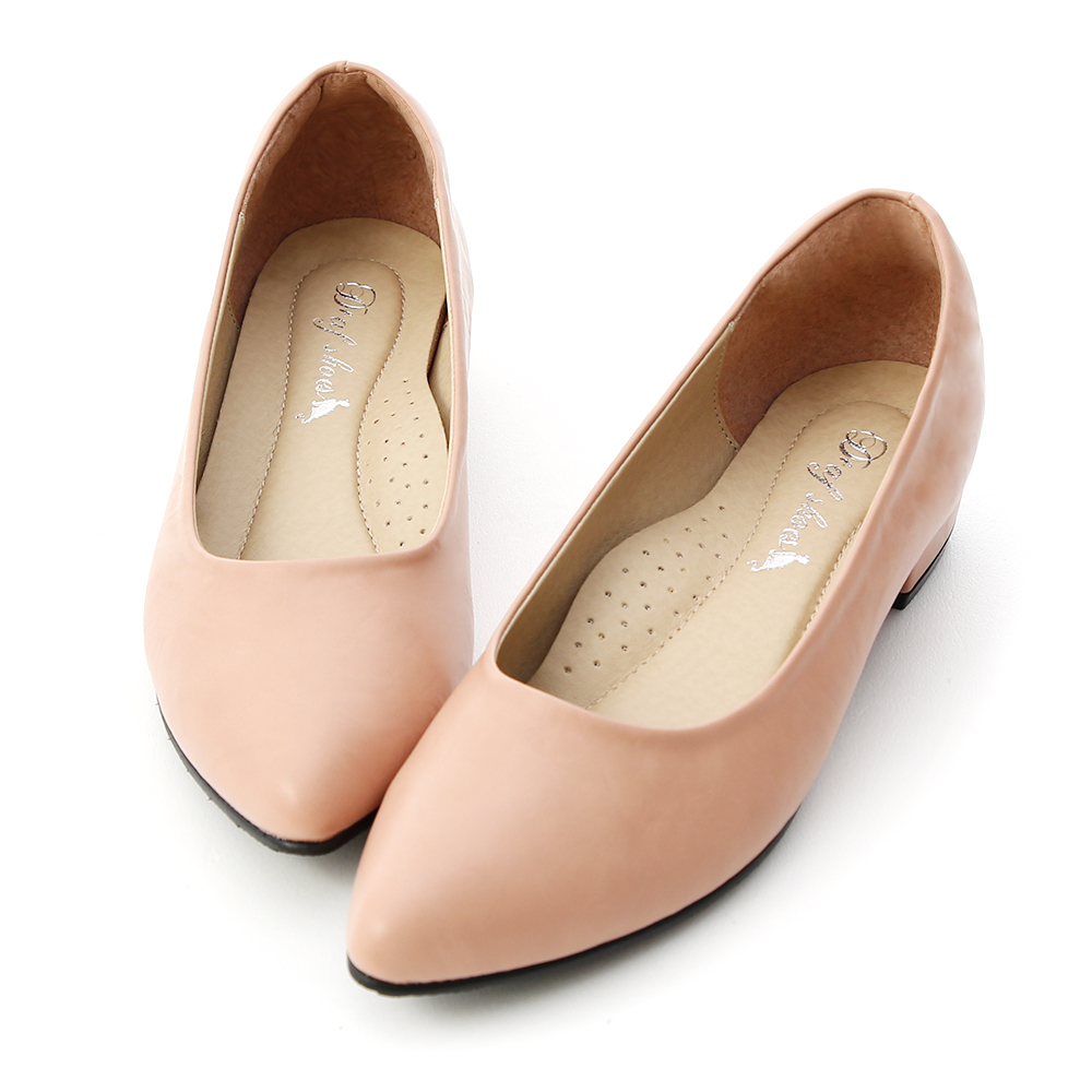 Pointed Toe Low Heel Pumps Nude Pink D AF Official Online Shop