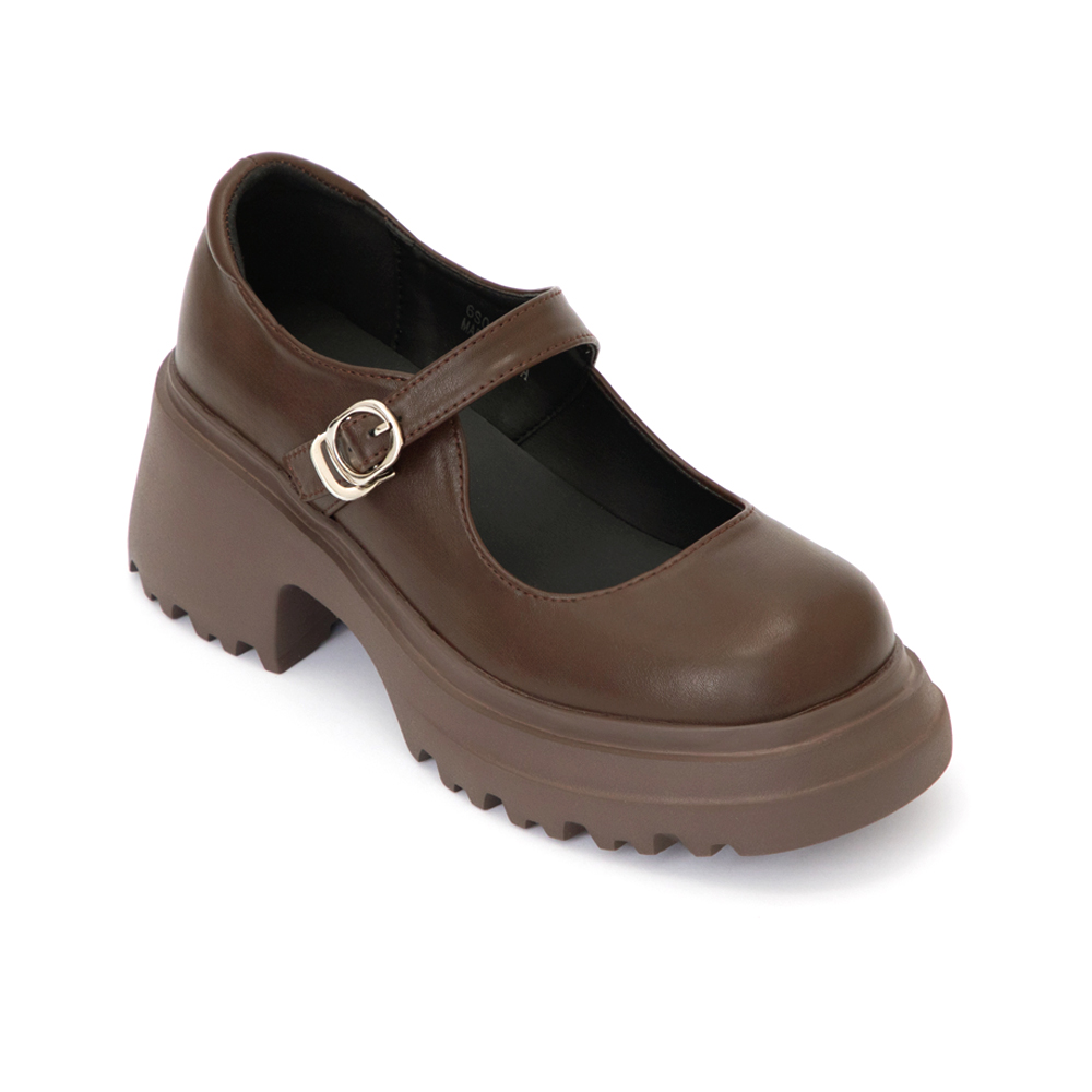 氧氣美女增高加厚底瑪莉珍鞋 咖啡