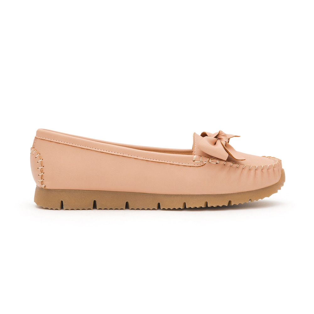 MIT Bow Platform Moccasins Pink