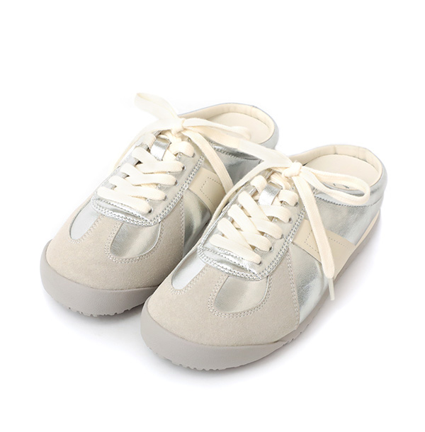Easy Wear Casual Backless Sneakers Silver