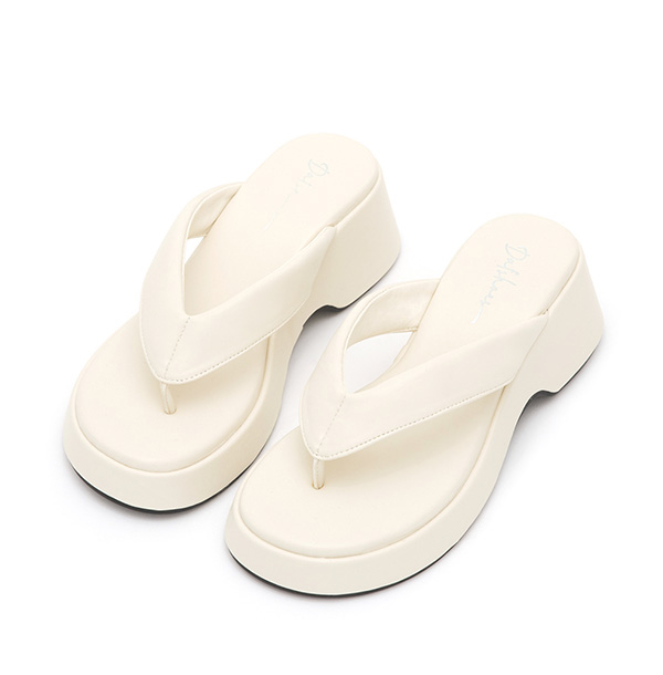 Thick Sole Flip-Flops Beige