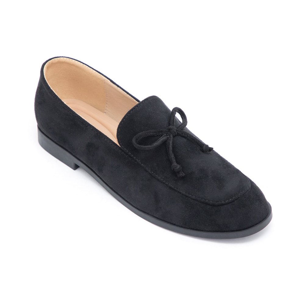 恆久經典4D氣墊蝴蝶結樂福鞋 黑色