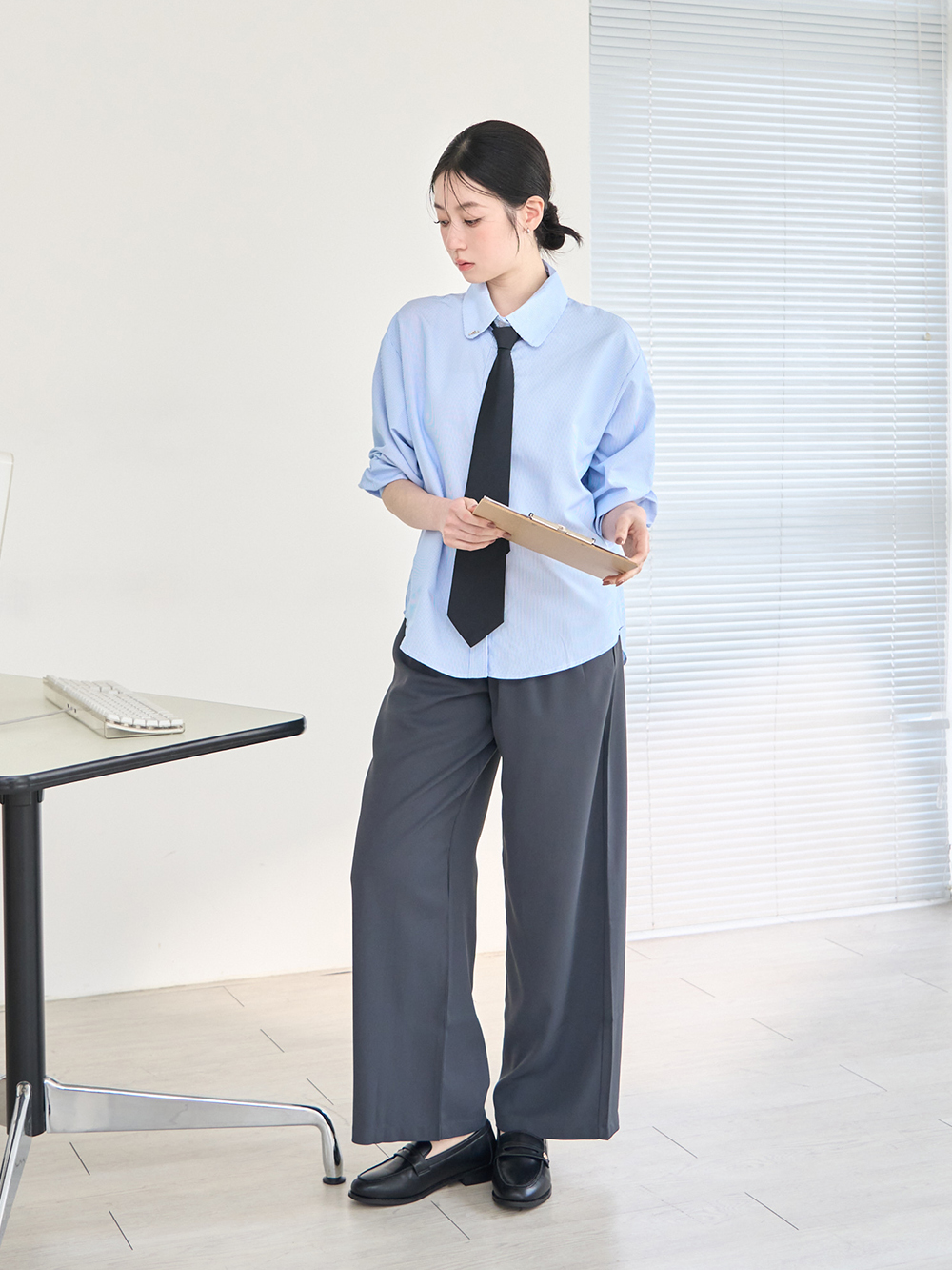 日常好搭4D釋壓平底樂福鞋 黑色