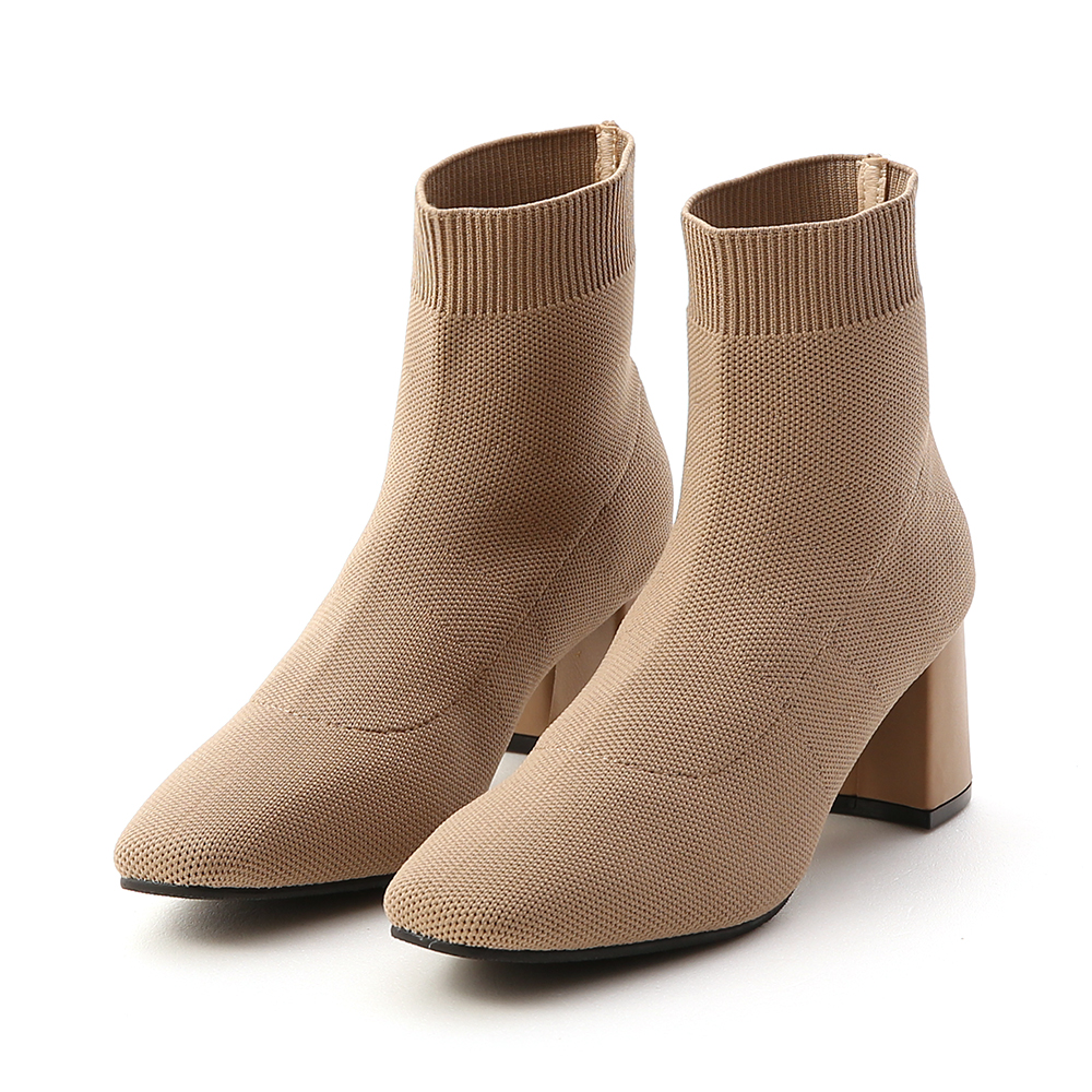3 inch heel sock boot