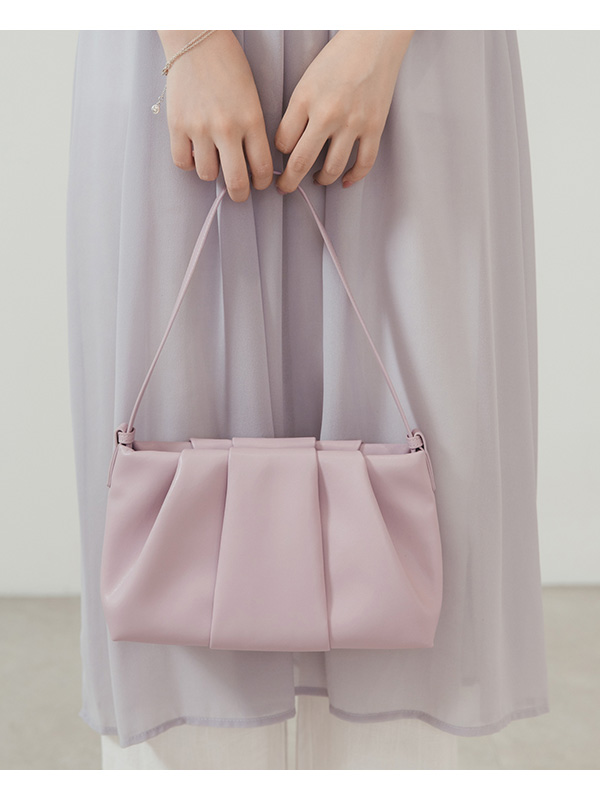 Cloud Ruched Shoulder Bag 紫