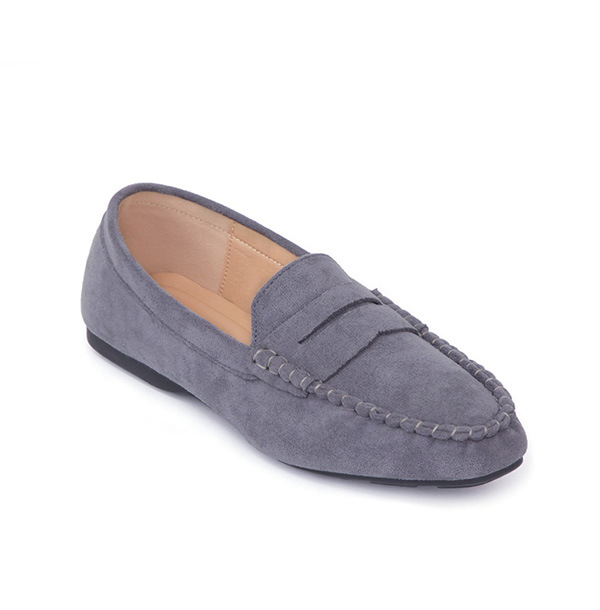 秋冬輕著4D氣墊豆豆底樂福鞋 迷霧藍