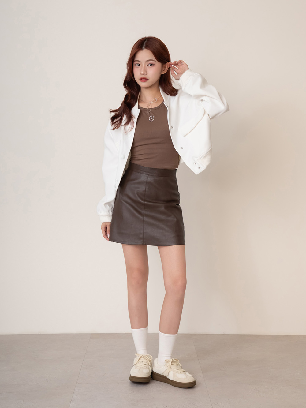 泰迪熊QQ毛加厚底德訓鞋 米白色