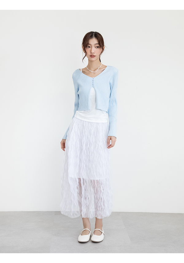 奧黛麗小圓頭平底瑪莉珍鞋 米白色