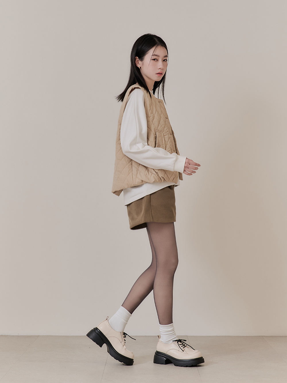 4D光腿神器黑透膚雙層絲襪 厚絨黑