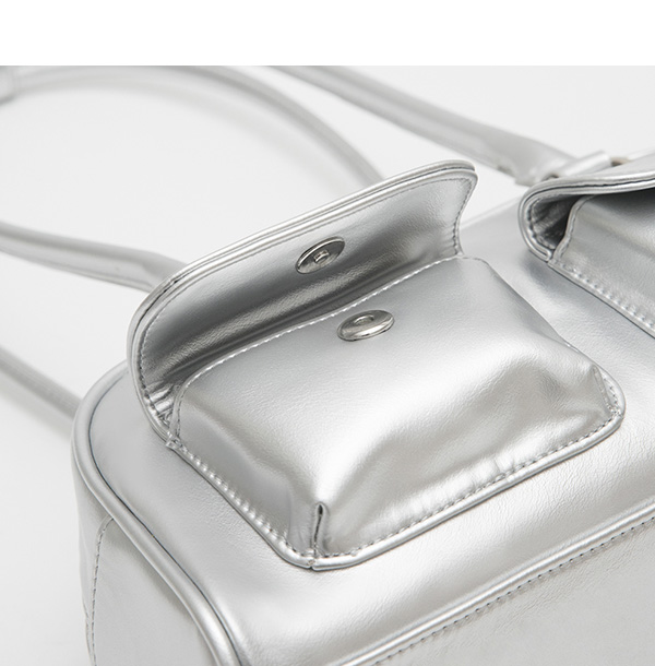 Double Pocket Bowling Bag Silver