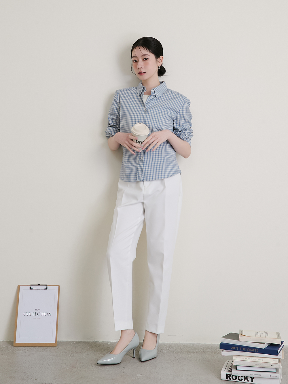 【真皮系列】6.5cm全能氣墊真皮高跟鞋 高級灰