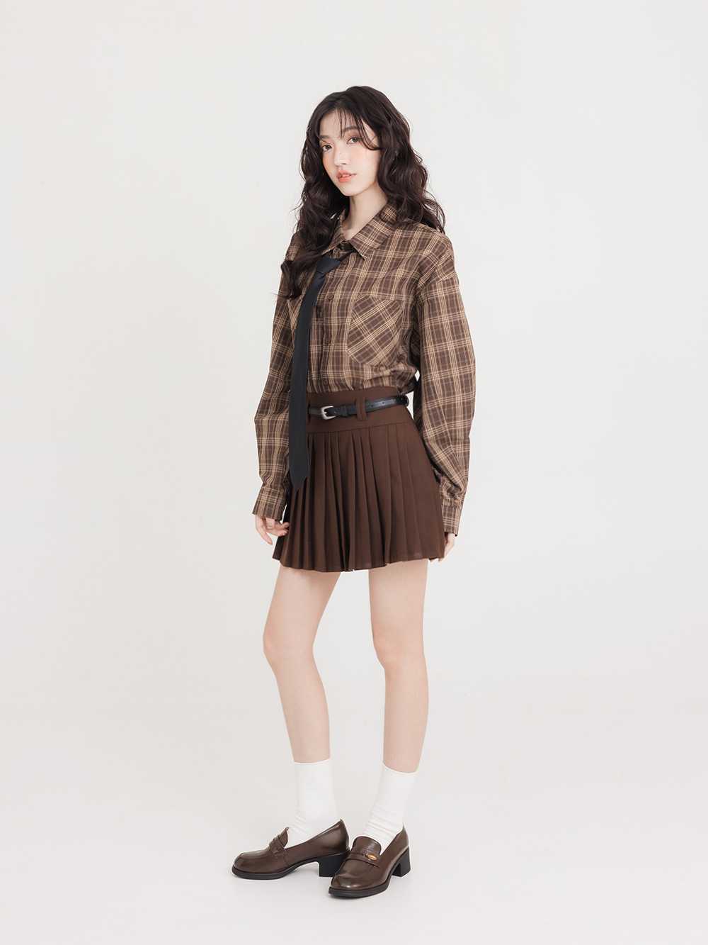 【真皮系列】編織小金豆靜音樂福鞋 棕色