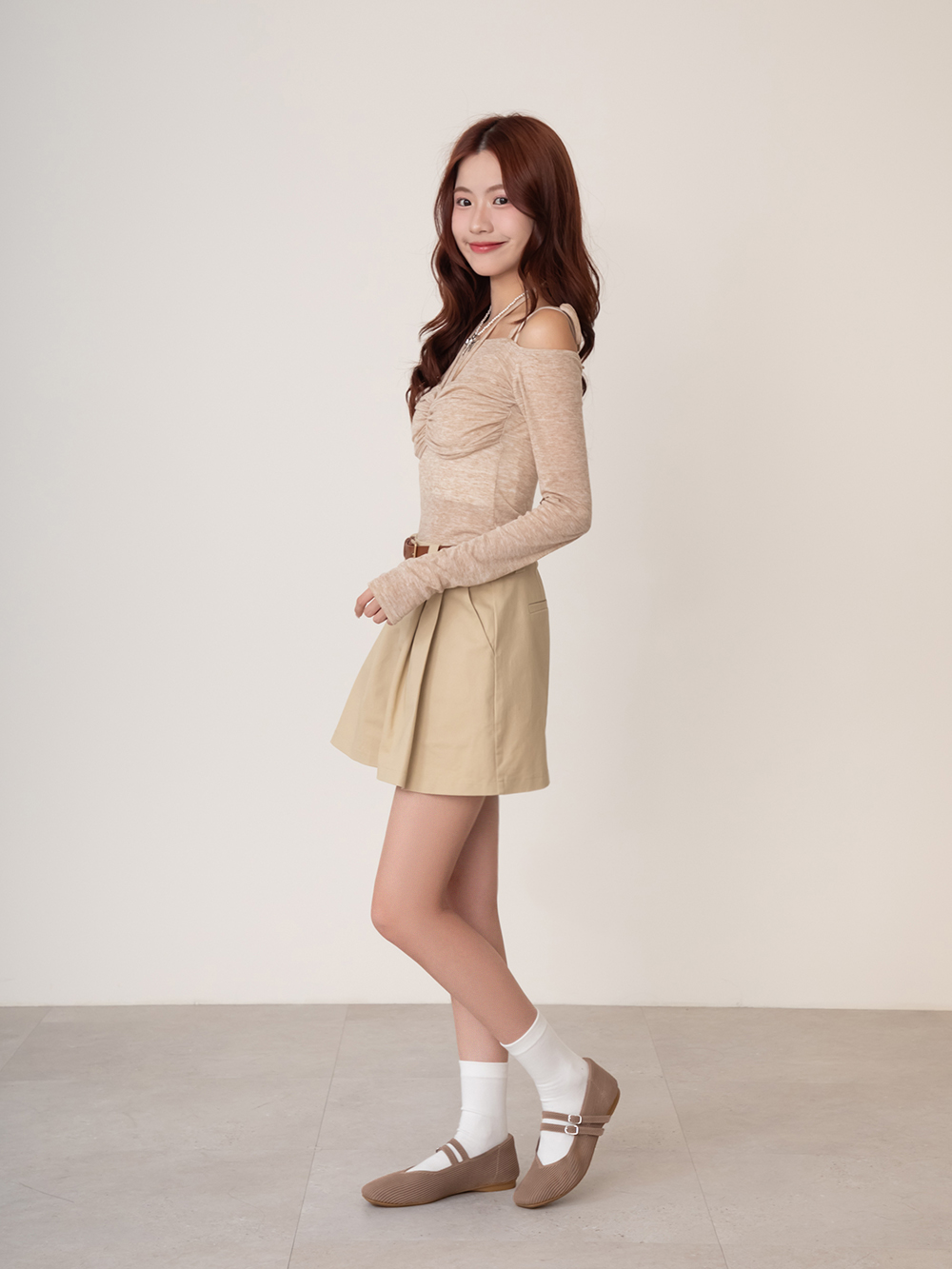 【3D零感雲織鞋】雙帶方頭瑪莉珍鞋 摩卡色