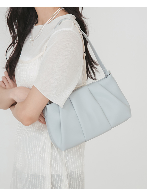 Cloud Ruched Shoulder Bag 藍