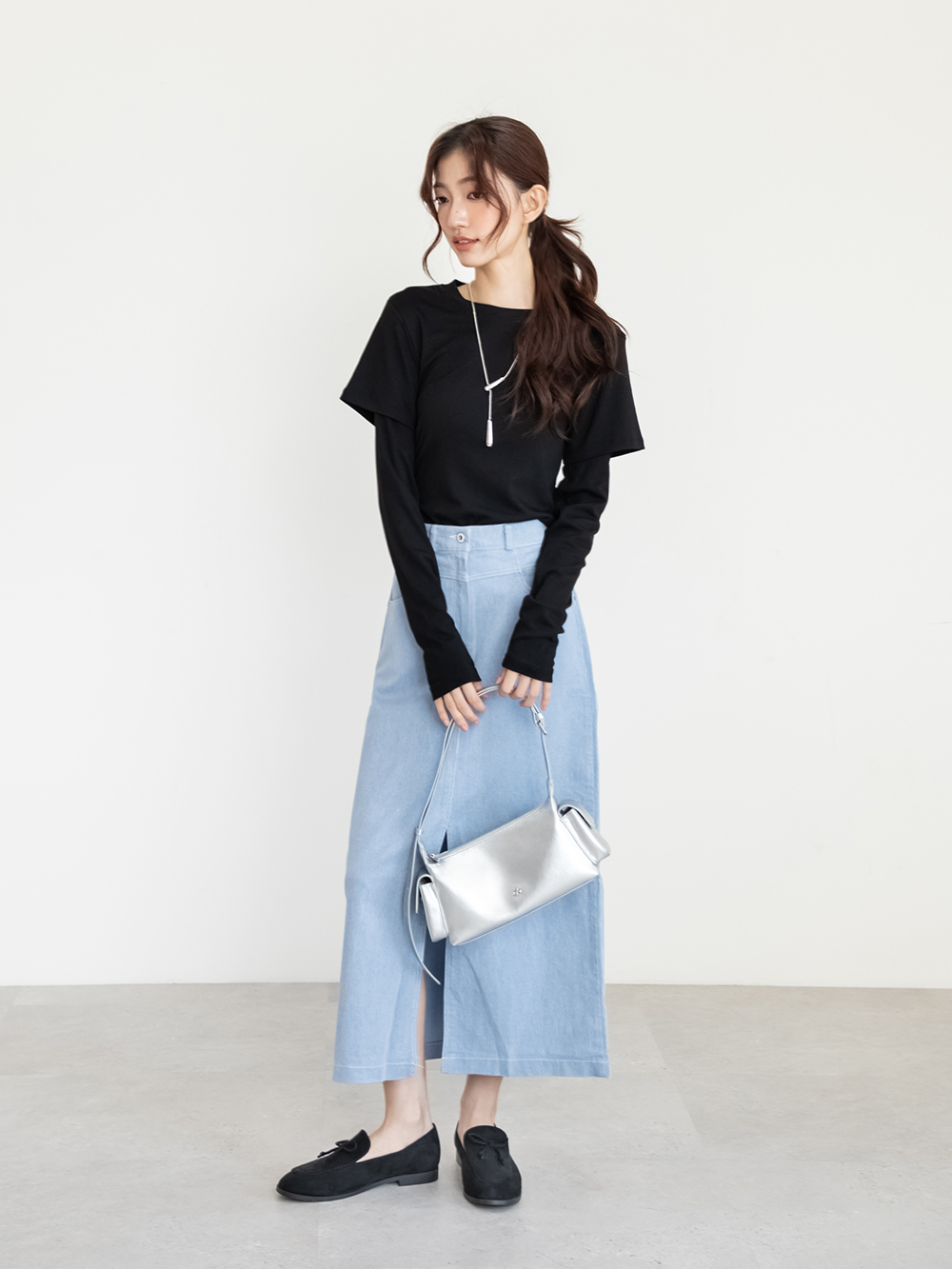 恆久經典4D氣墊蝴蝶結樂福鞋 黑色