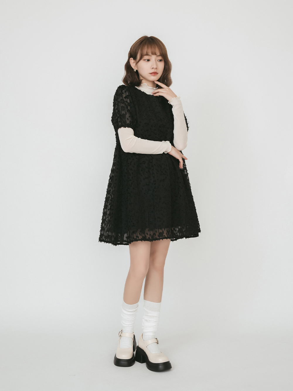 夢幻舞台．輕量加厚底銀釦瑪莉珍鞋 香草米