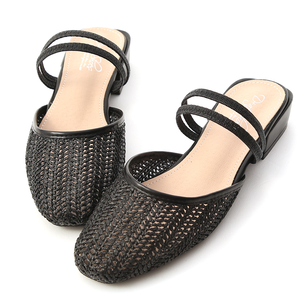 flat mules with ankle strap