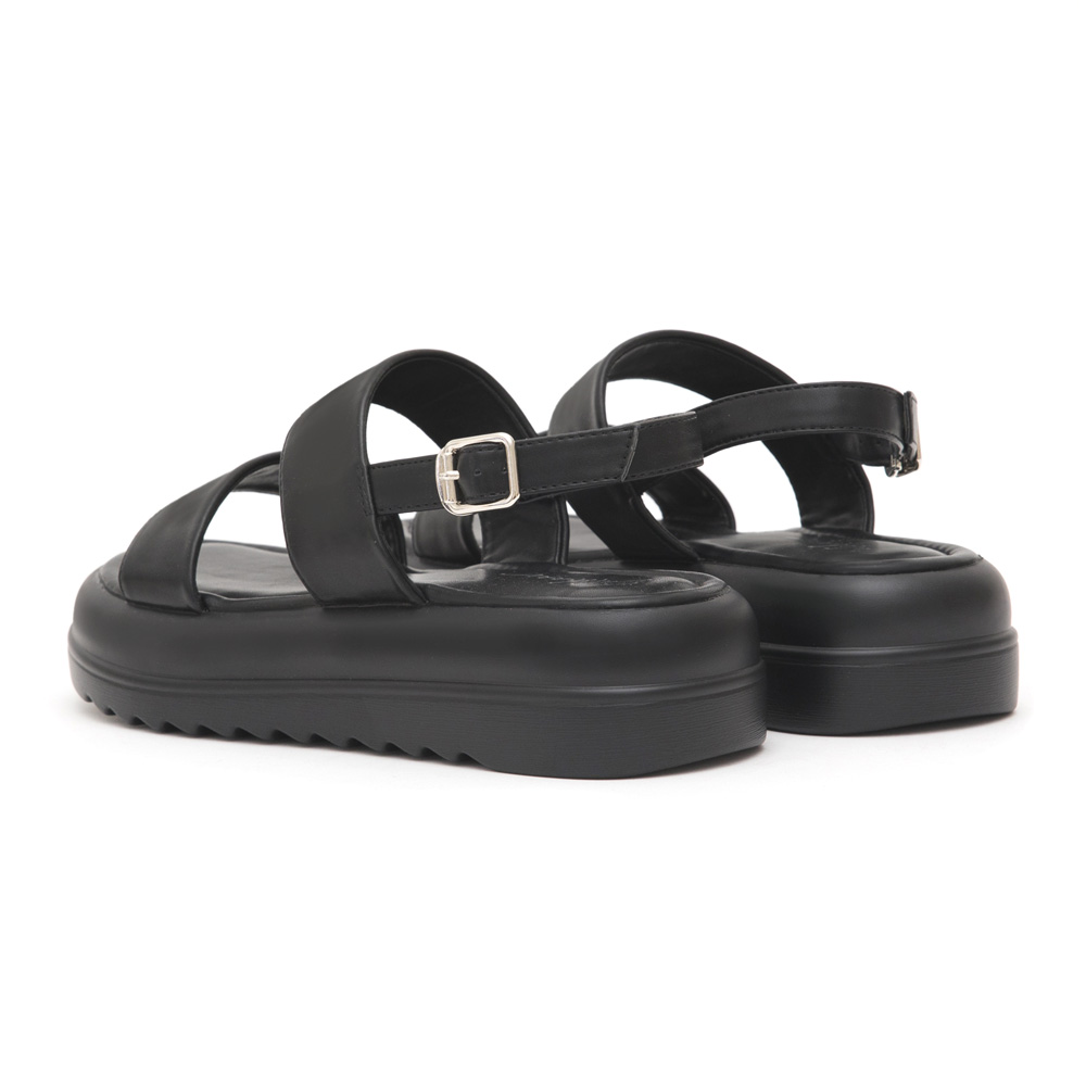 Lightweight One-Strap Sandals Black