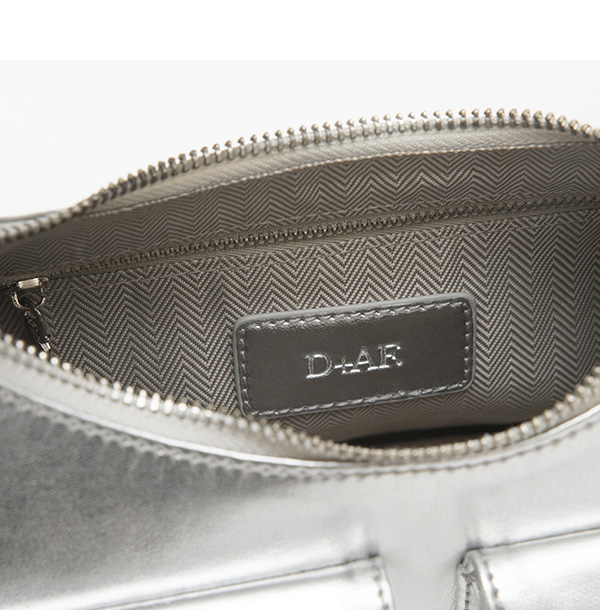 Double Pocket Sling Bag Silver