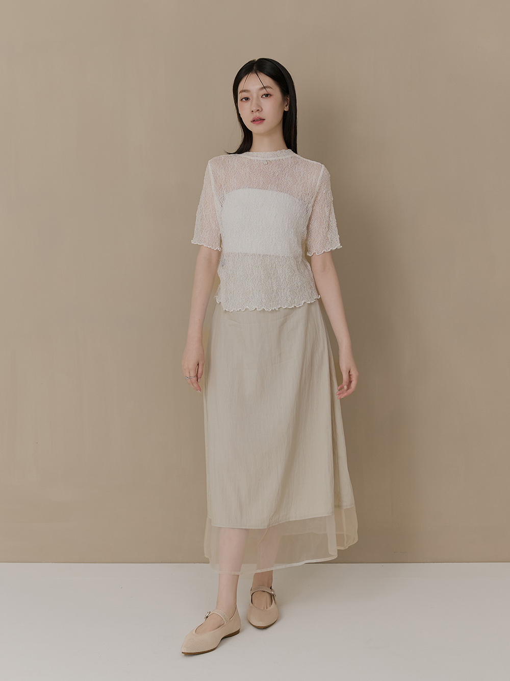 【3D零感雲織鞋】尖頭瑪莉珍鞋 密茶杏