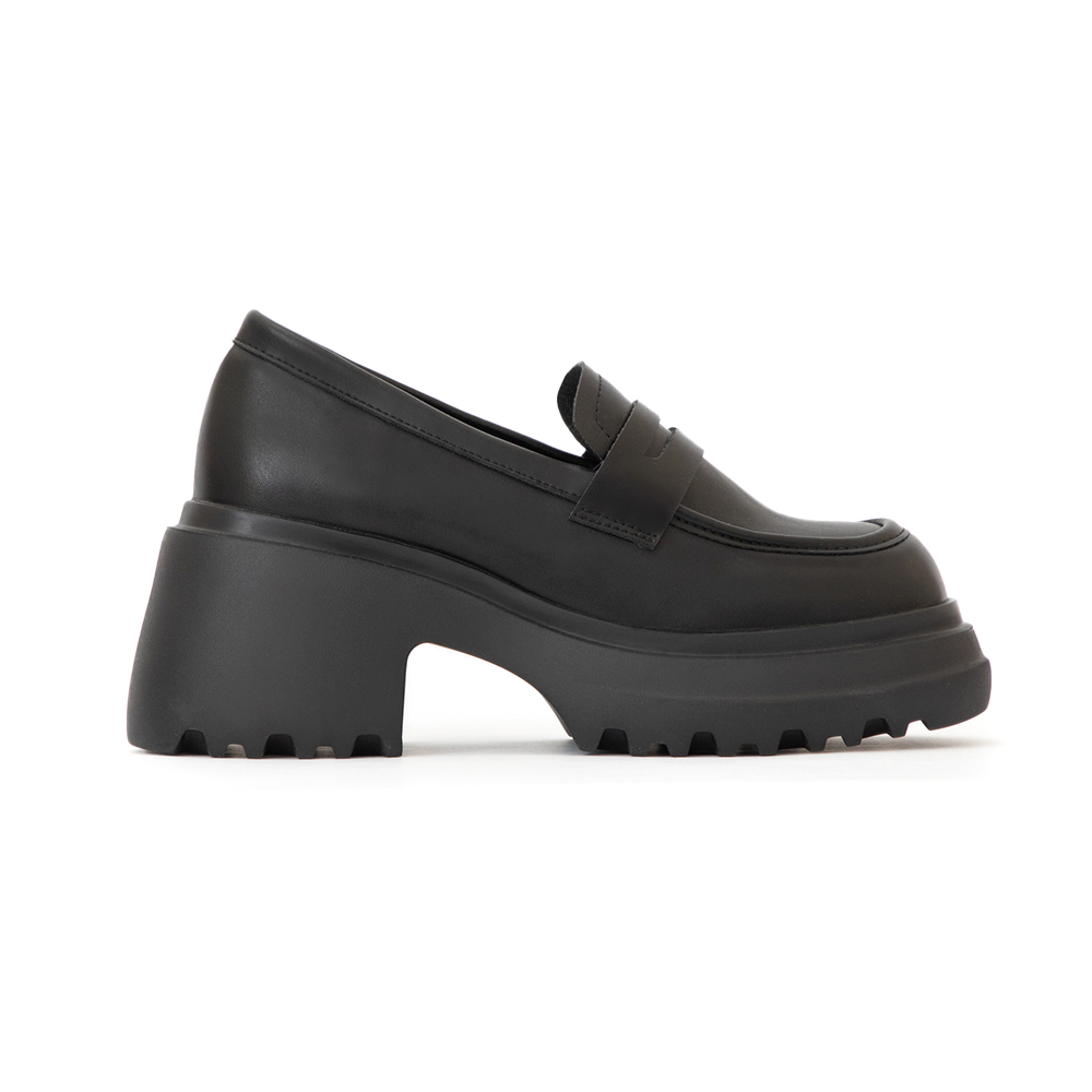 學霸女神增高加厚底樂福鞋 黑色