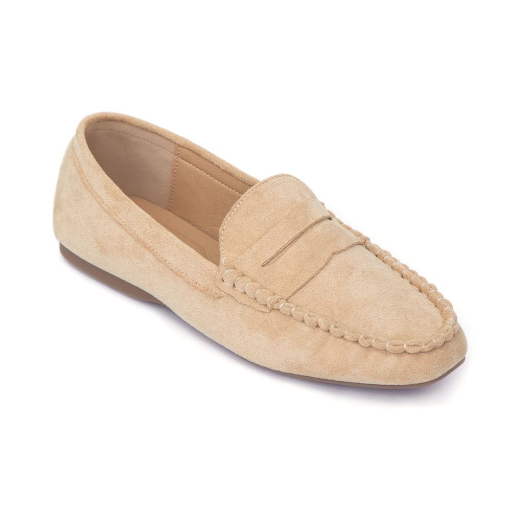 秋冬輕著4D氣墊豆豆底樂福鞋 杏色