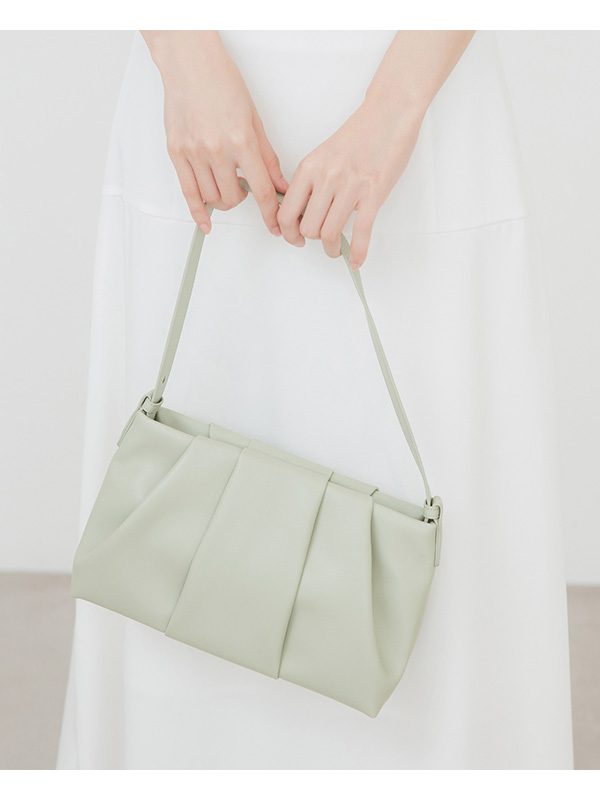 Cloud Ruched Shoulder Bag Green