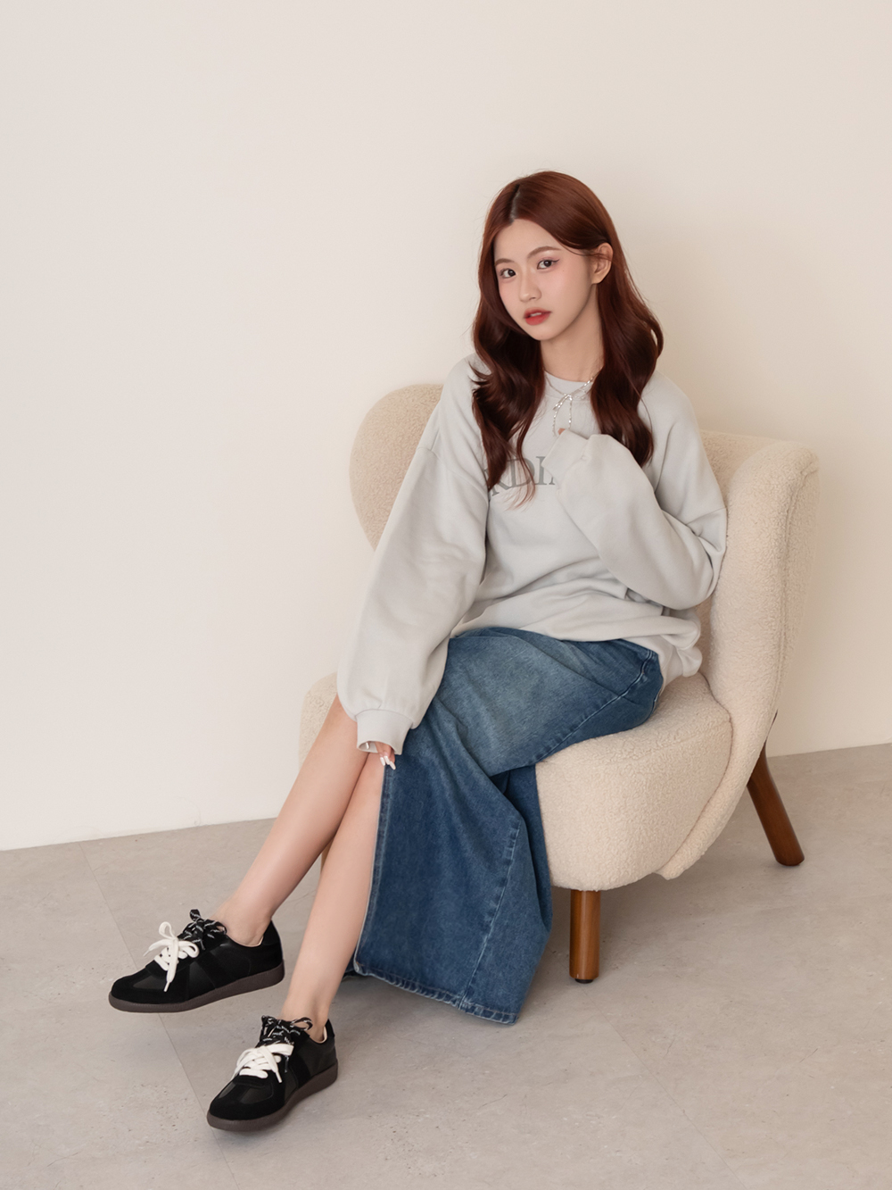 復古色調雙色鞋帶真皮德訓鞋 黑色