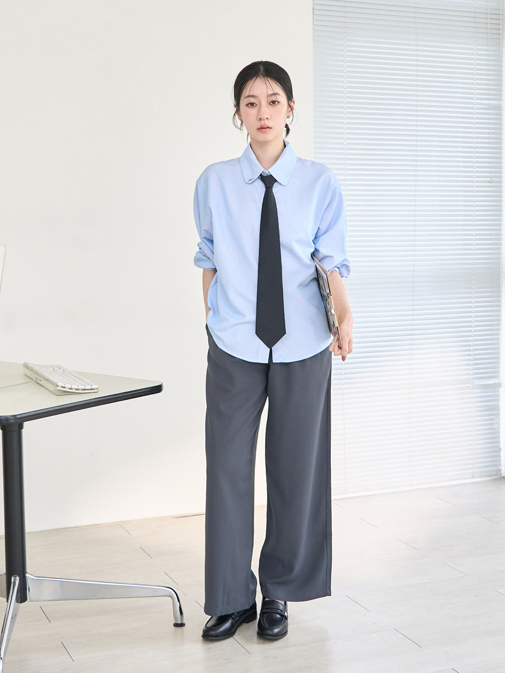 日常好搭4D釋壓平底樂福鞋 黑色