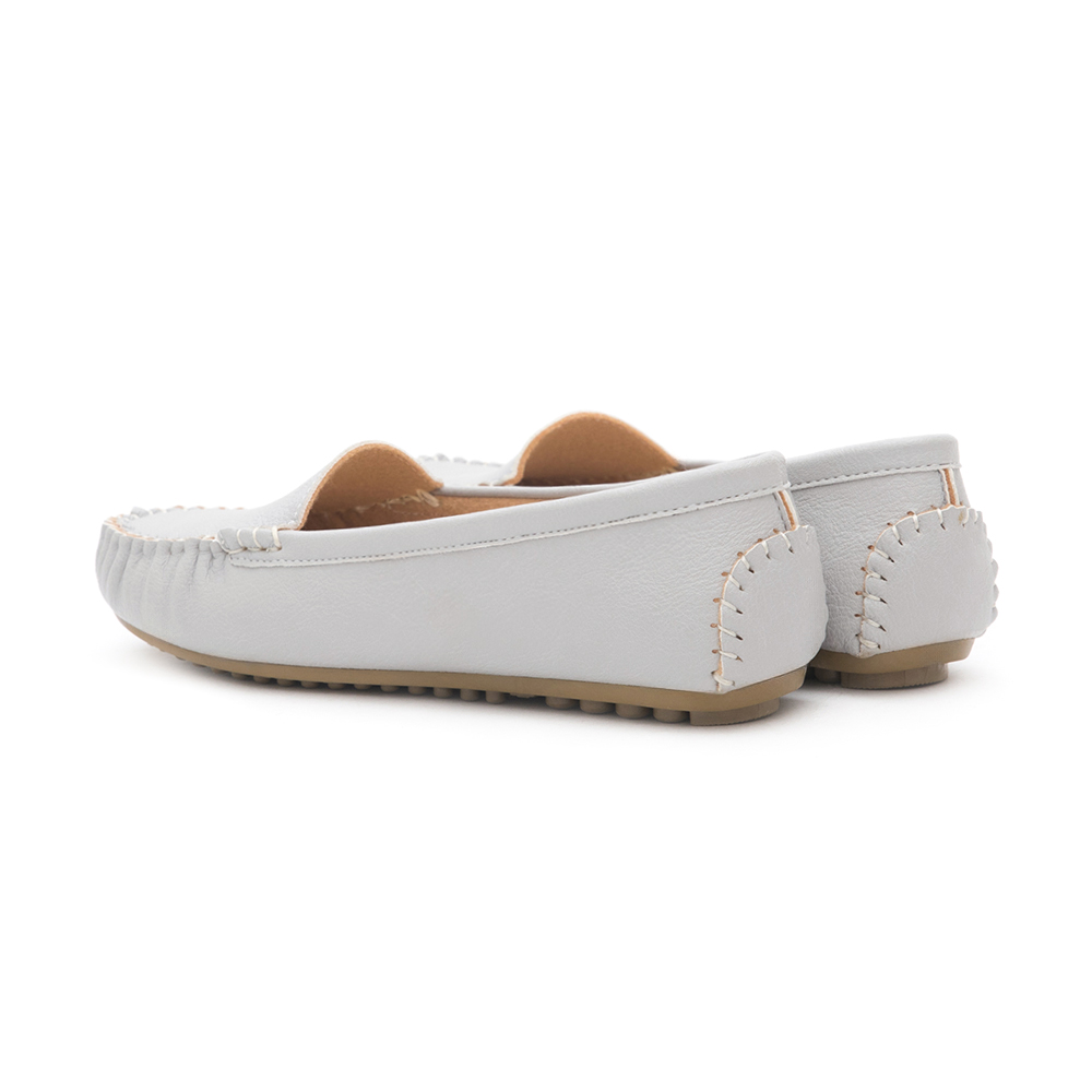 MIT Solid Moccasin Loafers Grey