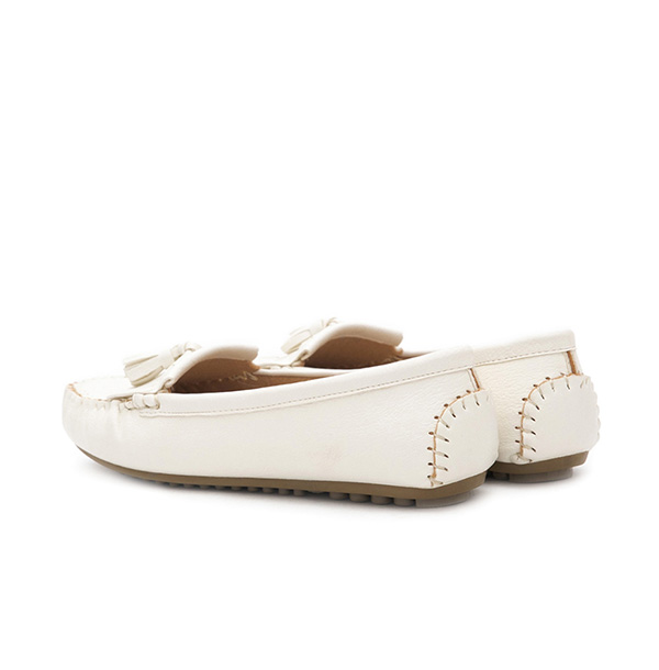 MIT Comfort Moccasin Loafers White