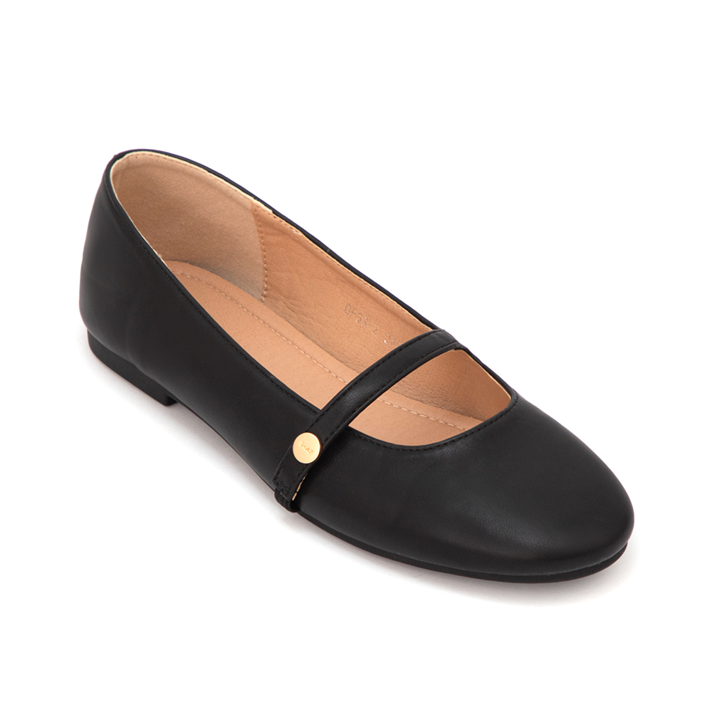 圓頭學院平底瑪莉珍娃娃鞋 黑色