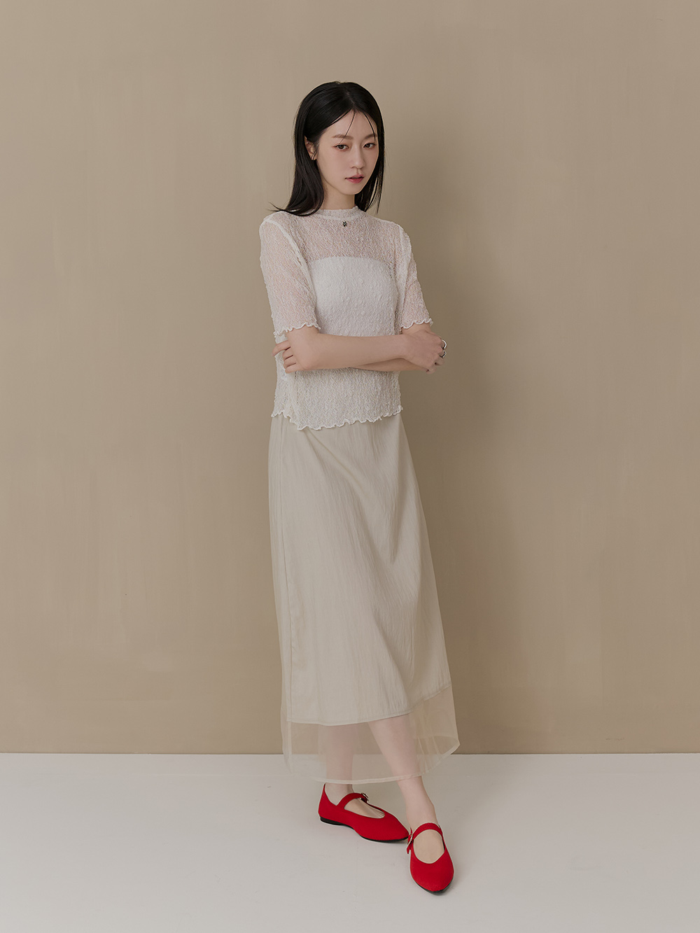 【3D零感雲織鞋】尖頭瑪莉珍鞋 熱戀紅