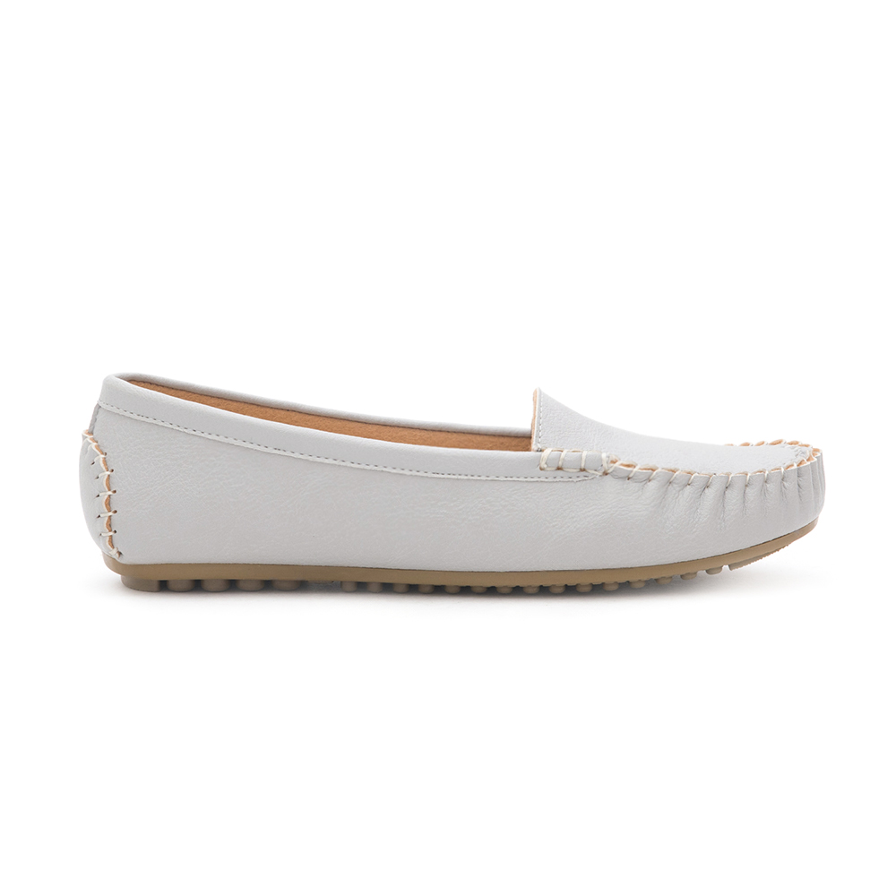 MIT Solid Moccasin Loafers Grey