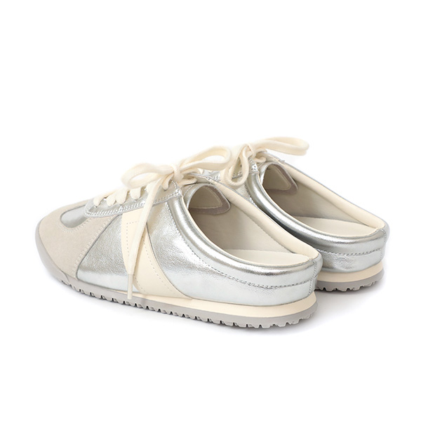 Easy Wear Casual Backless Sneakers Silver