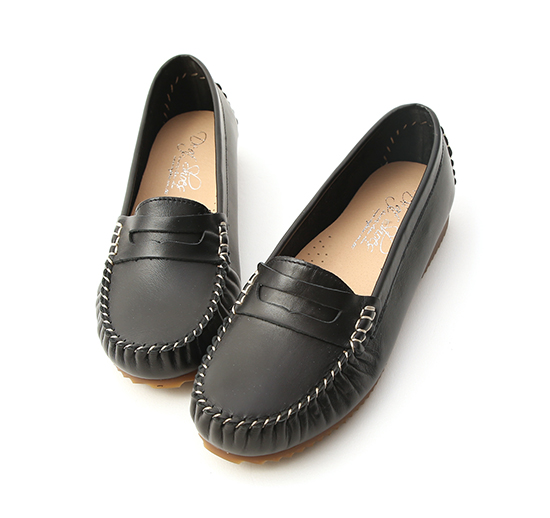 Classic Leather Moccasins Black