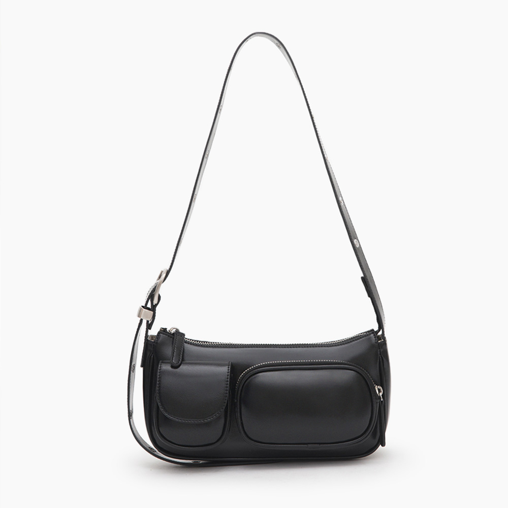 Multi-Pocket Crossbody Bag Black