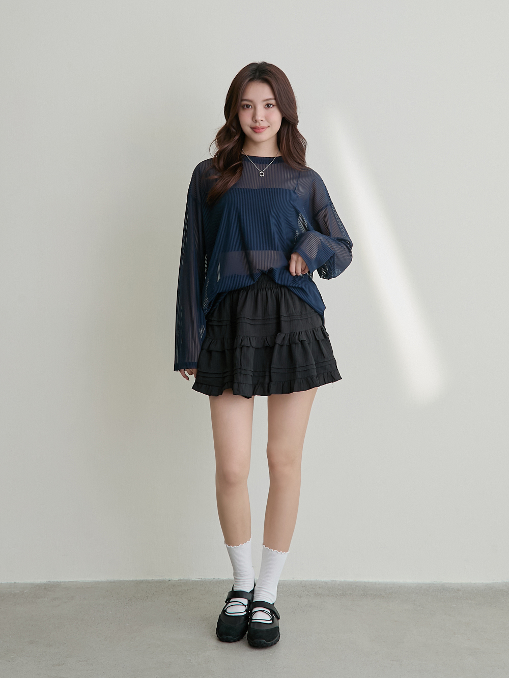 好穿趨勢交叉帶機能瑪莉珍鞋 黑色