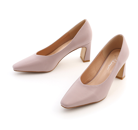 Pointed Heel Pumps Lilac