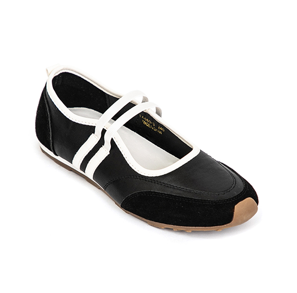 青春無敵雙帶機能芭蕾鞋 黑