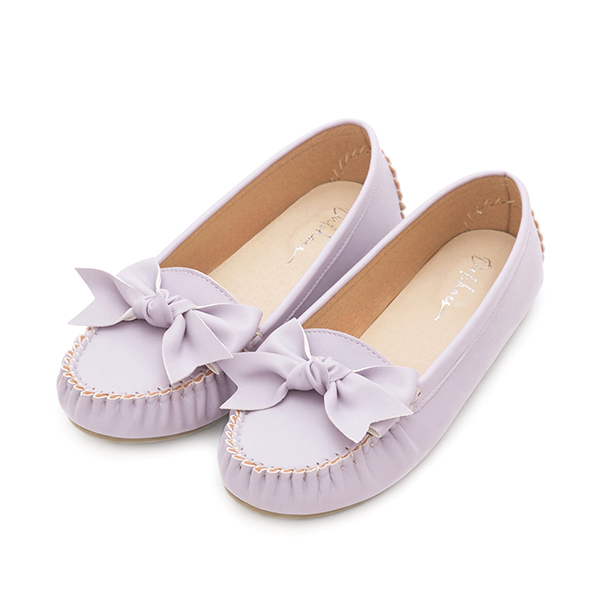 MIT Bow Moccasin Loafers Lavender