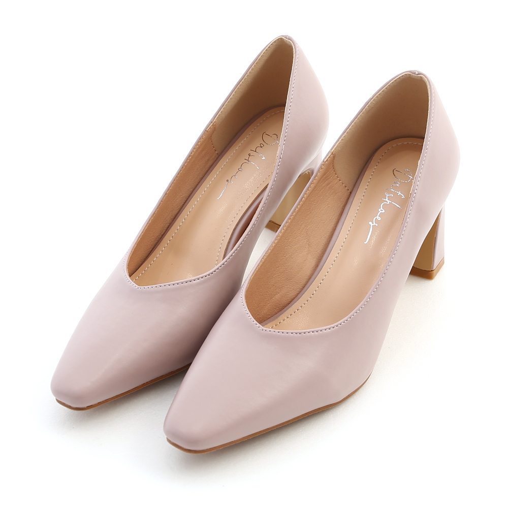 Pointed Heel Pumps Lilac