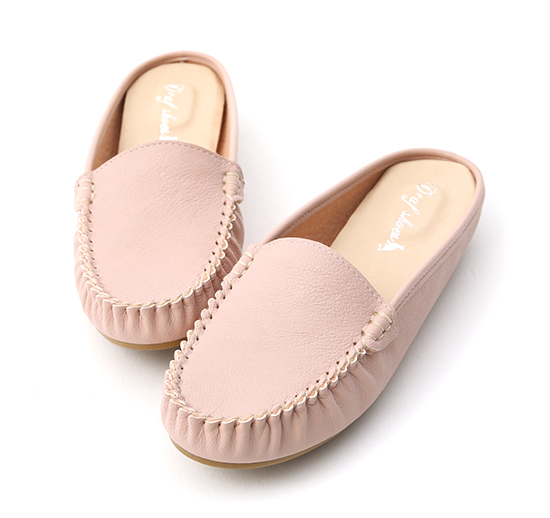 MIT Moccasin Mules Nude pink