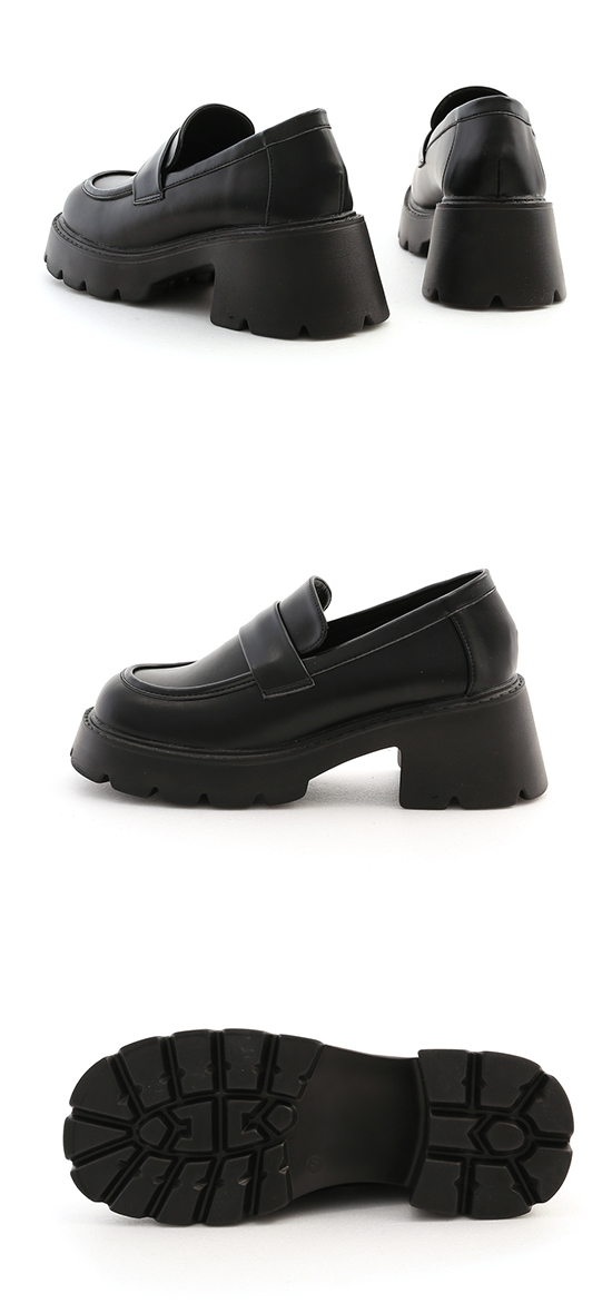 Thick Sole Loafers Black