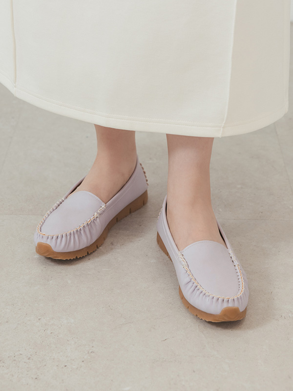 MIT Plain Platform Moccasins Lavender