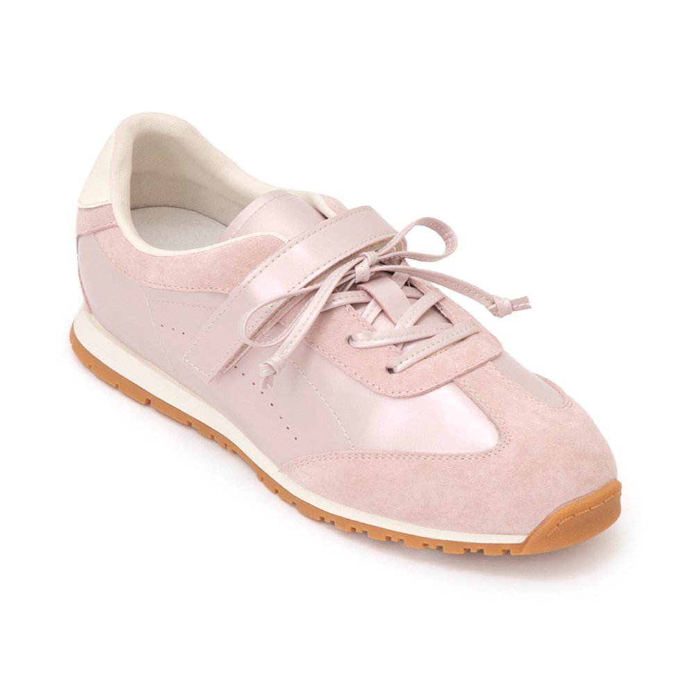 粉彩系列OK繃貼真皮休閒鞋 粉色