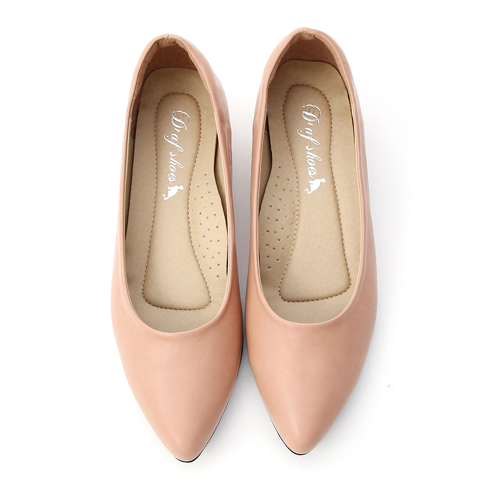 Pointed Toe Low Heel Pumps Nude pink │ D+AF Official Online Shop