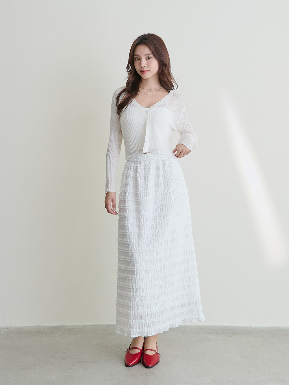 女爵尖頭平底瑪莉珍鞋 紅色