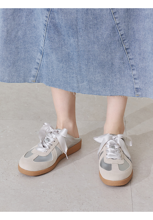 懶人福音軟Q彈德訓穆勒鞋 銀