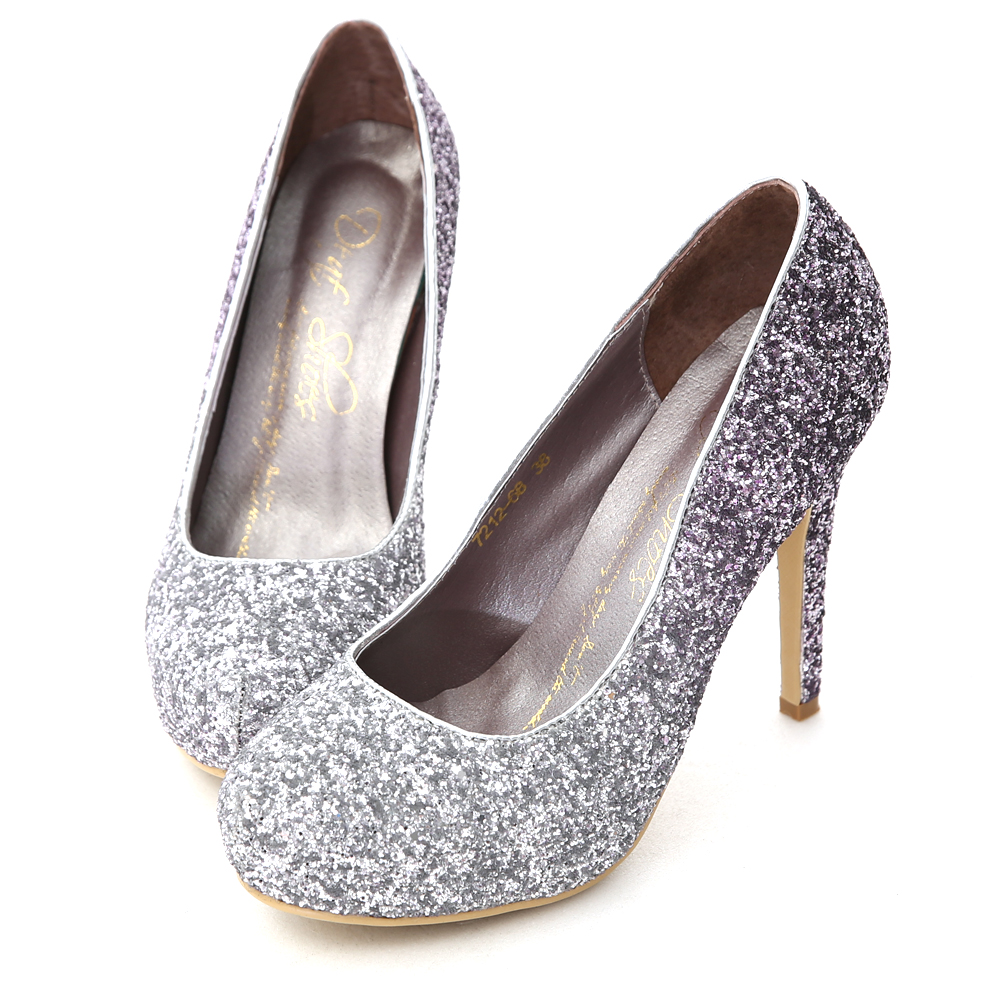 sparkle purple heels